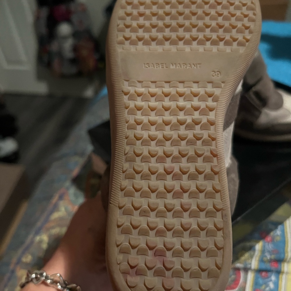 Isabel Marant Bekett Wedge Sneakers in Taupe and Gum - Picture 6 of 7